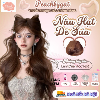 Thuốc nhuộm tóc NÂU HẠT DẺ SỮA không cần dùng thuốc tẩy tóc của Peachbygat , Peach bygat