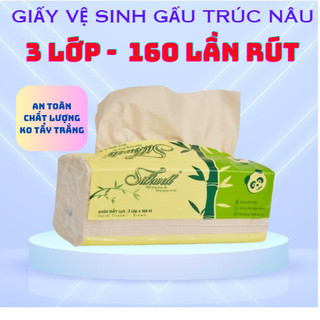 Giấy ăn rút gấu trúc 160 tờ Silkwell