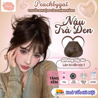 Thuốc nhuộm tóc NÂU TRÀ ĐEN không cần dùng thuốc tẩy tóc của Peachbygat , Peach bygat
