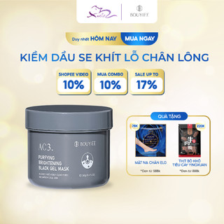 BOUYIEE Mặt Nạ Thạch Đen AC3 Hũ 50g/ 250g Sạch Sâu Nâng Tone Thu Nhỏ Lỗ Chân Lông, Làm Sáng Và Đều Màu Da, B3, B5
