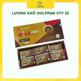 Lương Khô GolfMan - Hộp 420g - Công Ty 22 Bộ Quốc Phòng - Tôm Vàng