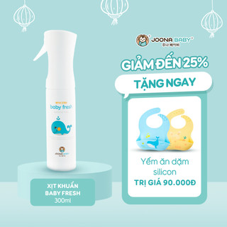(TẶNG YẾM ĂN DẶM CHO BÉ) Xịt diệt khuẩn, khử mùi Baby Fresh an toàn cho bé 300ml - JOONA BABY VN