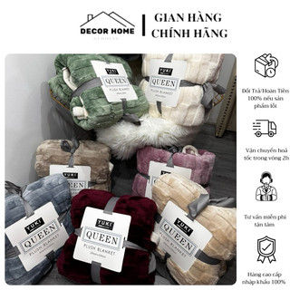 Chăn lông tuyết yuki queen plush blanket siêu mềm mịn, chăn lông cao cấp giữ ấm cực tốt kích thước 2mx2m3