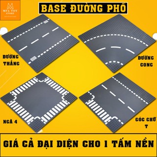  Đồ chơi lắp ráp swat army  mô hình đồ chơi - Tấm nền base đường phố hiện đại vach trắng   32x32  