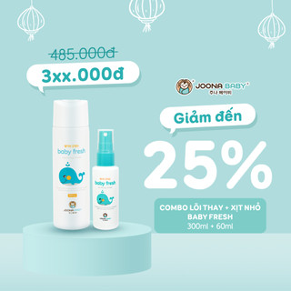Combo xịt diệt khuẩn, khử mùi 60ml và lõi thay Baby Fresh an toàn cho bé - JOONA BABY