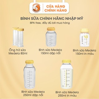 Bình trữ sữa Medela 150ml 250ml, chính hãng nhập Mỹ , an toàn tuyệt đối, mẹ an tâm trữ sữa cho bé