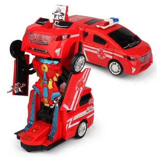 Đồ chơi robot biến hình xe cứu hỏa nhạc đèn cao cấp