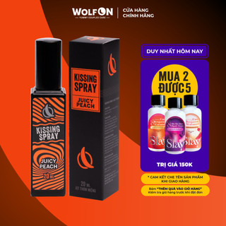 Xịt Thơm Miệng Kissing Spay Wolf ON Hương Juicy Peach Vị Đào Mọng Ngọt Ngào Thơm Mát Sảng Khoái Nhỏ Gọn 20ml