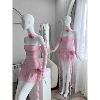 ✨CAM KẾT CHUẨN HÌNH ✨ (𝐎𝐑𝐀𝐍𝐆𝐄 𝐒𝐓𝐔𝐃𝐈𝐎𝐒 ) Carly Dress - Đầm Thiết Kế Trễ Vai Đính Hoa Eo Vải Lưới