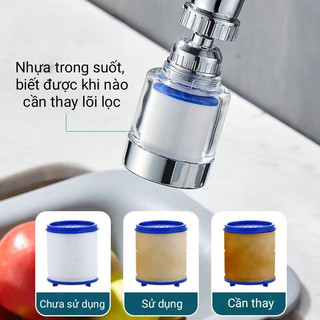 🏵️🏵️đầu lọc nối vòi nước có thể xoay tiện dụng cho nhà bếp/đầu lọc nối dài vòi nước bồn rửa chén có thể xoay tiện dụng