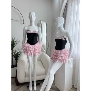 𝐍𝐄𝐖 𝐀𝐑𝐑𝐈𝐕𝐀𝐋 ✨CAM KẾT CHUẨN HÌNH (𝐎𝐑𝐀𝐍𝐆𝐄 𝐒𝐓𝐔𝐃𝐈𝐎𝐒 ) - Kitty Set - Áo Thiết Kế Cúp Ngực Phối Chân Váy Xếp Tầng Dáng Ngắn