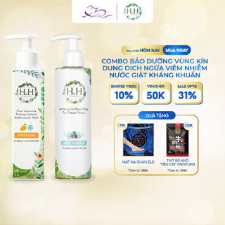Combo Dung Dịch Vệ Sinh Phụ Nữ HH Dạng Gel 200ml + Nước Giặt Tay Đồ Lót Hữu Cơ HH 200ml Chiết Xuất Tự Nhiên An Toàn