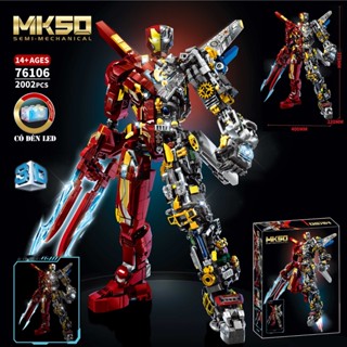 2002 Mảnh - Có Đèn LED - BỘ ĐỒ CHƠI Lắp Ghép Mô Hình Người Sắt, Lắp Ráp Mô Hình  ROBOT Biến Hình Iron Men Đồ chơi trẻ em