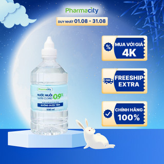 Nước muối Pharmacity 0,9% (500ml)
