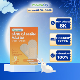 Băng dán cá nhân Pharmacity màu da (10 miếng/gói)