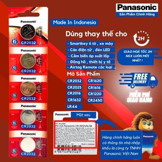 Vỉ 5 Viên Pin Panasonic CR2032 / CR2025 / CR2016 / CR1632 / CR1220 / CR1620 / CR1616 / CR2450 3V