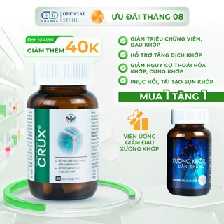 Viên uống Tái Tạo Khớp Thoái Hóa, Tăng Dịch Khớp, Cải Thiện Vận Động Crux (hộp 20v)