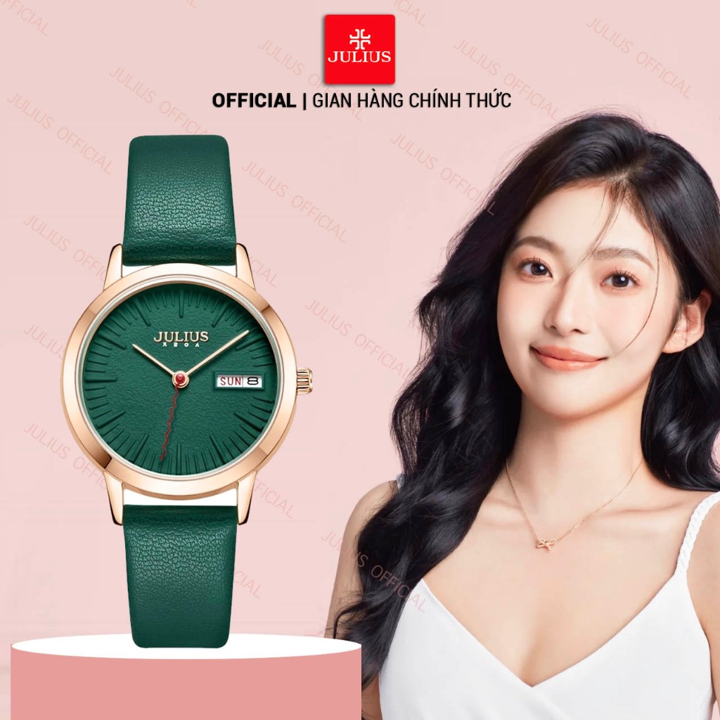 [Julius Official] Đồng hồ nữ Julius JA-1375 dây da