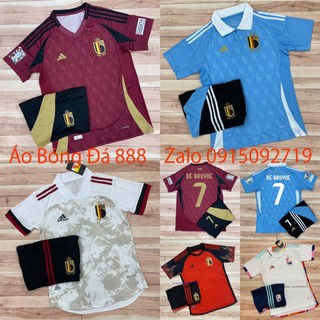Áo Bóng Đá Đội Tuyển Bỉ  2024 - Chuẩn Mẫu Thi Đấu - Vải Polyester Gai Thái