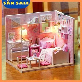 Mô Hình Nhà Gỗ Căn Phòng Tiểu Thư  3015  (Mica) Kèm Keo Dán