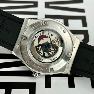 HUBLOT Orlinski Blue Kính saphire Thép 316L chống gỉ Dây cao su cao cấp Máy cơ