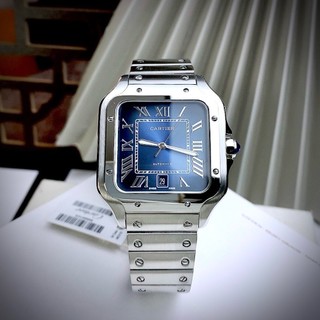 C a r t i e r santos dial blue