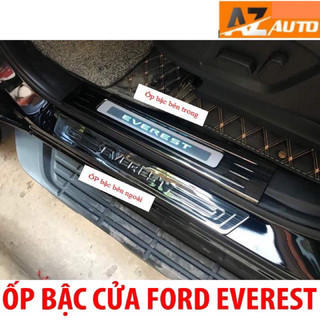 Ốp Bậc Cửa, Nẹp Bước Chân Ford Everest 2018-2022 Chất Liệu Titan Cao Cấp, Nẹp Bước Chân Everest