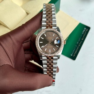 Rolex Datejust EW mặt số chocolate dạ quang Đủ cả niềng trơn và đá máy 3235 Thuỵ Sỹ đẹp nhất