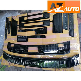 Ốp Bậc Cửa, Nẹp Bước Chân, Cốp Sau Vân Titan Ford Everest 2019-2022 Cao Cấp, Có Sẵn Keo Dán 3M