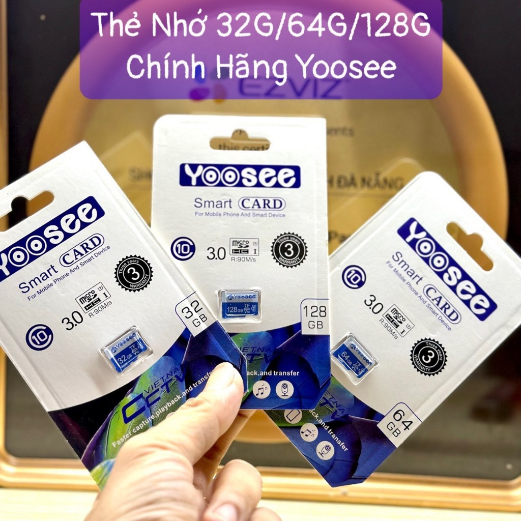 Thẻ Nhớ 128GB/64GB/32GB YOOSEE Chuyên Dụng Cho Camera, Điện Thoại, Camera Hành Trình Chính Hãng