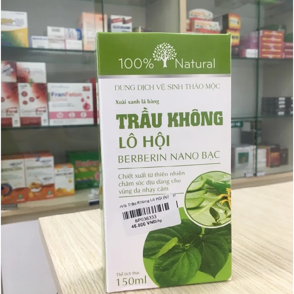 Dung Dịch Vệ Sinh Trầu không 150ml Hết Khí Hư Nấm Ngứa Mùi Hôi Vùng Kín
