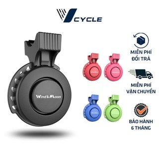 Còi điện gắn xe đạp 4 kiểu chuông Wind&Moon gắn ghi đông xe đạp thể thao, còi xe đạp sạc USB