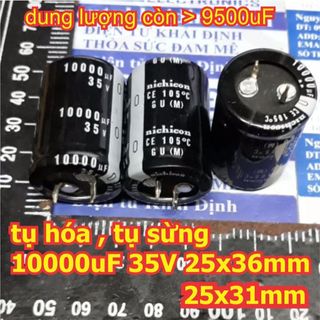 tụ hóa tụ phân cực, tụ sừng chân ngắn 10000uF 35V 25x36mm 25x31mm kde5645