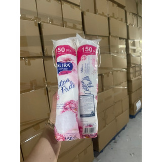 ( giá sỉ) Bông tẩy trang AURA PLUS BEAUTY 150 miếng