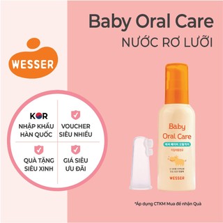 Nước rơ lưỡi Wesser - TẶNG BÀN CHẢI SILICONE (Nhập khẩu Hàn Quốc)