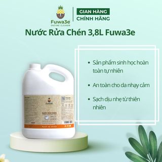Nước rửa chén Fuwa3e organic Enzyme sinh học khử mùi, an toàn cho da nhạy cảm 3800ml