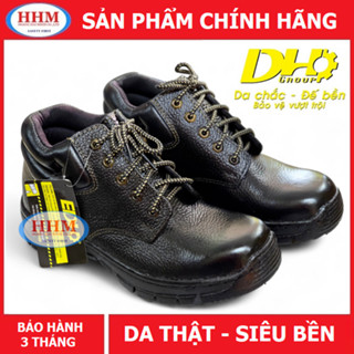 Giày bảo hộ cao cổ EDH K15 da thật siêu bền, đế và mũi có lót thép, đế chống trượt hiệu quả cao