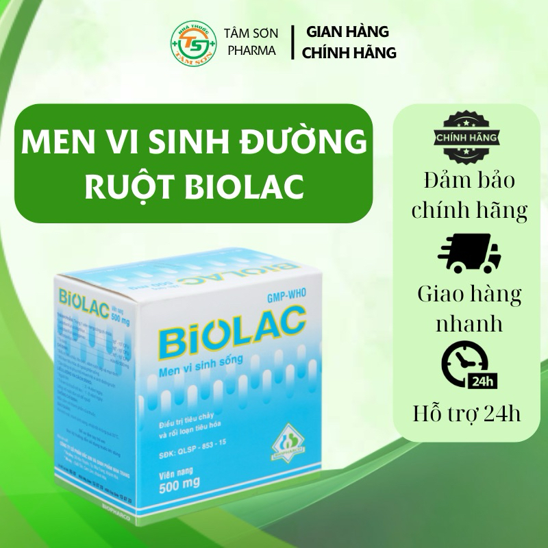 Men vi sinh đường ruột BIOLACHộp 100 viên
