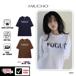 Áo thun unisex form rộng AT011 Miucho basic tee tay lỡ dành cho nam nữ in basic