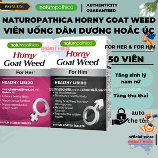 Naturopathica Horny Goat Weed Chi Dâm Dương Hoắc Úc Combo 2 Món Cho Nam & Nữ Tăng Sinh Lý Thụ Thai For Her For Him