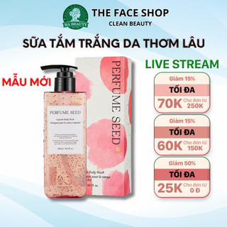 Sữa tắm dưỡng ẩm tốt trắng da thơm hương nước hoa hồng lưu hương lâu The Face Shop Perfume Seed Capsule Body Wash 300ml