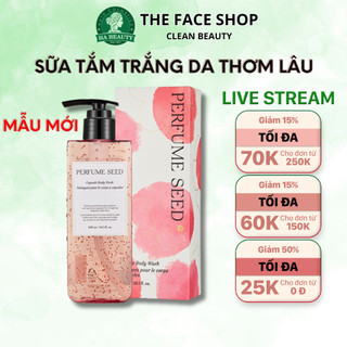 Sữa tắm dưỡng ẩm tốt trắng da thơm hương nước hoa hồng lưu hương lâu The Face Shop Perfume Seed Capsule Body Wash 300ml