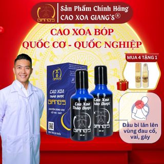 Dầu xoa bóp Quốc Cơ Quốc Nghiệp Combo 02 chai đầu lăn 50ml - Cao xoa bóp giảm nhanh đau cổ vai gáy
