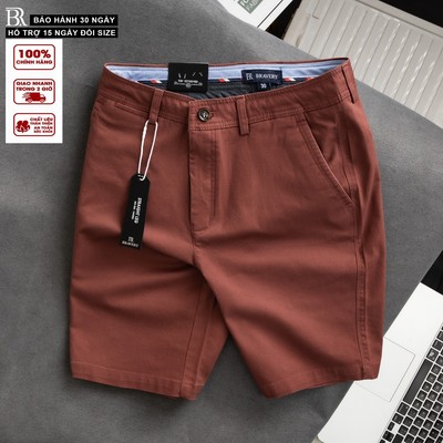 Quần short kaki nam Kunda mềm mịn dày dặn, form regular fit - Bravery