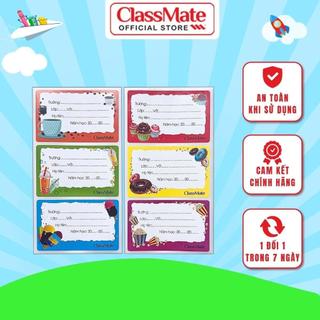 Nhãn Vở Có Keo Sẵn CLASSMATE Chất Liệu Bóng Nổi Bất, Họa Tiết Dễ Thương Sinh Động 15 Cái/Tập CL-NT205