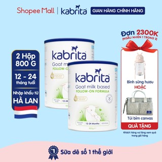 Combo 2 lon sữa dê kabrita số 2 cho trẻ- lon 800g