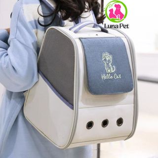Balo cho mèo chó lớn Luna Pet BL13 - Balo vận chuyển thú cưng có rèm che nắng
