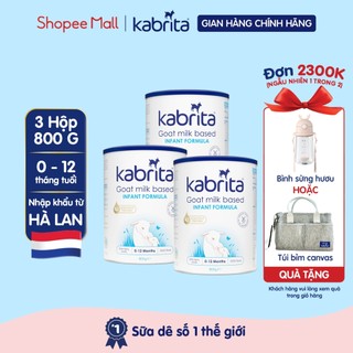 Combo 3 lon sữa dê kabrita số 1 cho trẻ- lon 800g