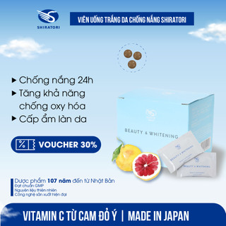 [Date04/2025] Viên Uống Chống Nắng Sáng Da, Chống Tia UV, Cải Thiện Thâm Nám - 90 Viên (Hộp 30 gói) - SHIRATORI NHẬT BẢN