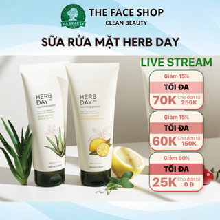 Sữa rửa mặt the face shop herb day 365 master blending facial foaming cleanser 170ml